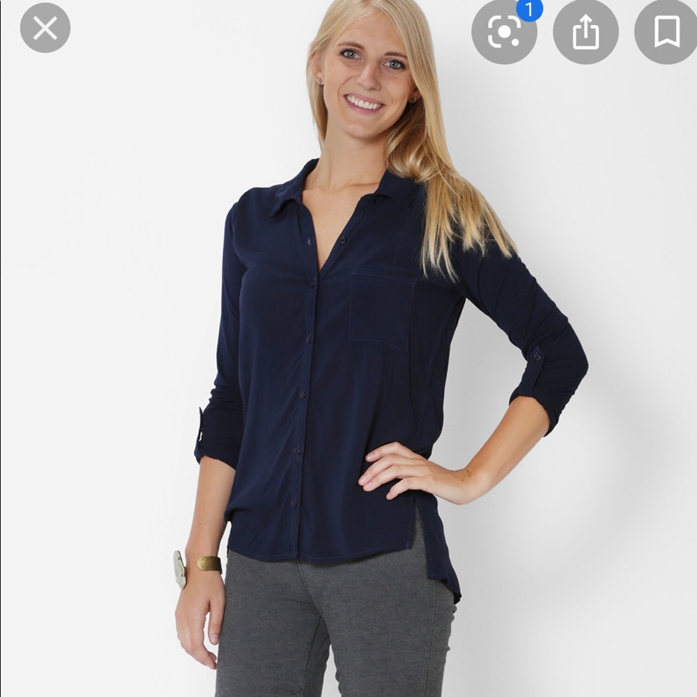 Splendid rayon voile shirt, size L.
